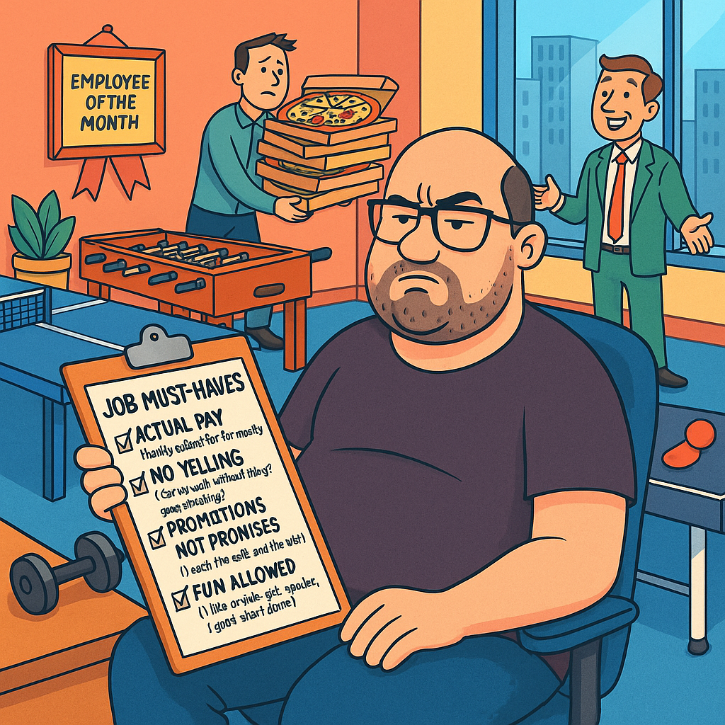 What I Actually Look for in a Job (Spoiler: It’s Not Pizza Parties)